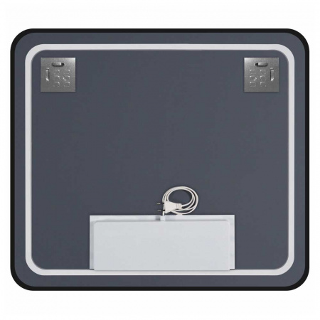 Зеркало ТОРИ/Torry 80 800х700мм (фоновая подсветка, бесконтактный сенсорный выключатель, ЧЕРНЫЙ)