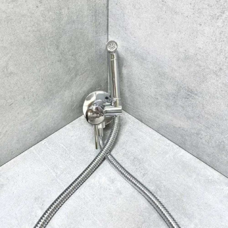 Смеситель настенный встраиваемый с гигиенической лейкой HAIBA HB5511 (лат., картр. 35мм)