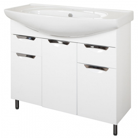 Тумба в ванную комнату ЭНИГМА 100/2 врезные ручки под умывальник ЭНИГМА 100