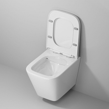 Унитаз подвесной NIAGARA Atrio NG-9303 безободковый, сиденье полипр. тонкое микрол. (520х360х365мм)