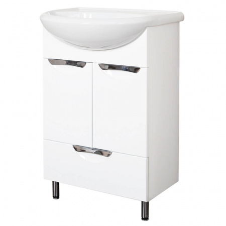 Тумба в ванную комнату УЮТ 55/1 врезные ручки под умывальник УЮТ 55