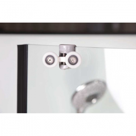 Душевая кабина 900х900х2150мм без г/м, СРЕДНИЙ поддон, стекло МАТОВОЕ, профиль ЧЕР. NG-6701-14 