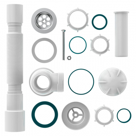Сифон для умывальника 1 1/4"х40 с мет.реш. с г.т. 40х40/50 S1015-35-MR (35)