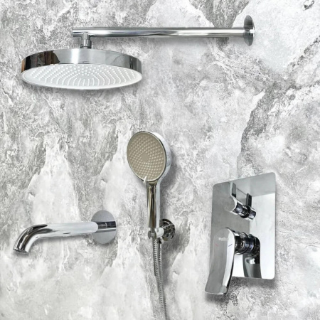 Смеситель для душа скрытый HAIBA HB80553 (лат. 35мм, излив, лейка 3 режима)