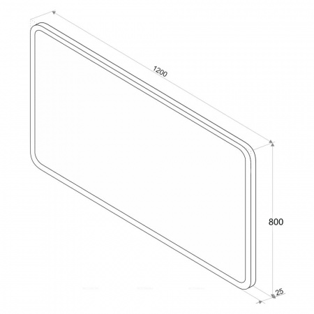 Зеркало DEMURE 120 1200x800мм (LED-подсветка, сенсорный выключатель)