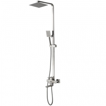 Смеситель для душа (зонт, квадрат) со стойкой HAIBA HB24803 (нерж.сталь, с изливом) Смеситель для душа (зонт, квадрат) со стойкой HAIBA HB24803 (нерж.сталь, с изливом)