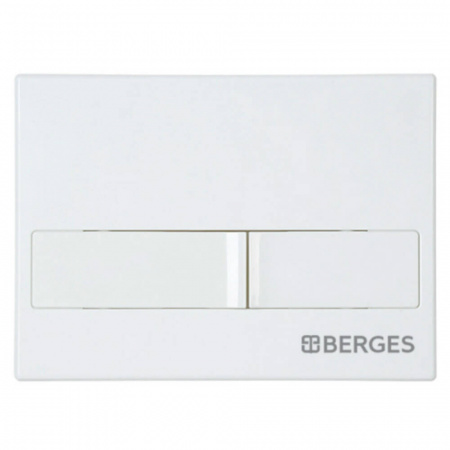 Кнопка BERGES L1 (Line) белая, для инсталляции NOVUM, 040011 (226х165х11мм)