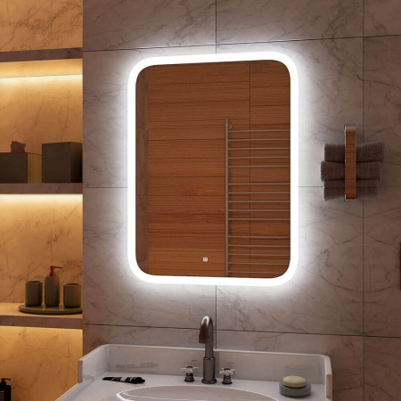 Зеркало GLAMOUR 80 800х900мм (LED-подсветка, сенсорный выключатель) Зеркало GLAMOUR 80 800х900мм (LED-подсветка, сенсорный выключатель)