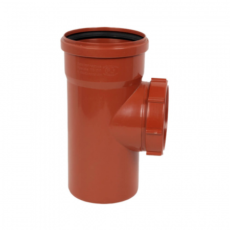 Ревизия с крышкой ППР Ø110мм ОРАНЖ для наружней канализации (10)