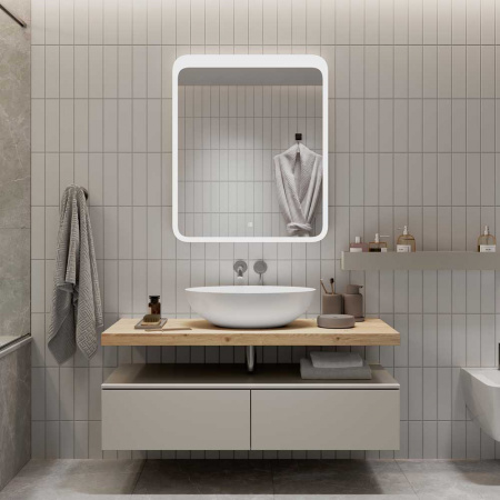 Зеркало LACIO 80 800х900мм (LED-подсветка, сенсорный выключатель)