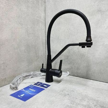 Смеситель на мойку с гибким изливом, с выходом под фильтр HAIBA HB76855-7 ЧЕРНЫЙ (лат., 35мм) Смеситель на мойку с гибким изливом, с выходом под фильтр HAIBA HB76855-7 ЧЕРНЫЙ (лат., 35мм)