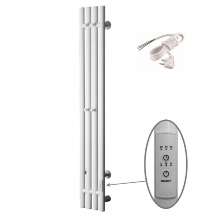 Полотенцесушитель с греющим кабелем ПЭК СП Вектор 120х15см белый ВГП