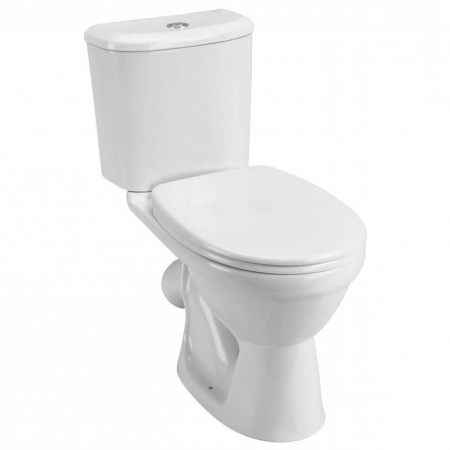 Унитаз-компакт "БОРЕАЛЬ" антивсплеск, косой выпуск, сиденье ПОЛИПРОПИЛЕН, арматура 1-режимная