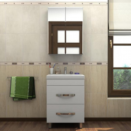 Тумба в ванную комнату КВАДРО 60 под умывальник СОМО 60  Тумба в ванную комнату КВАДРО 60 под умывальник СОМО 60