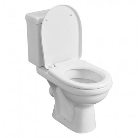 Унитаз-компакт "ВИЗИТ" антивсплеск, косой выпуск, сиденье полипропилен, арматура 1-режимная