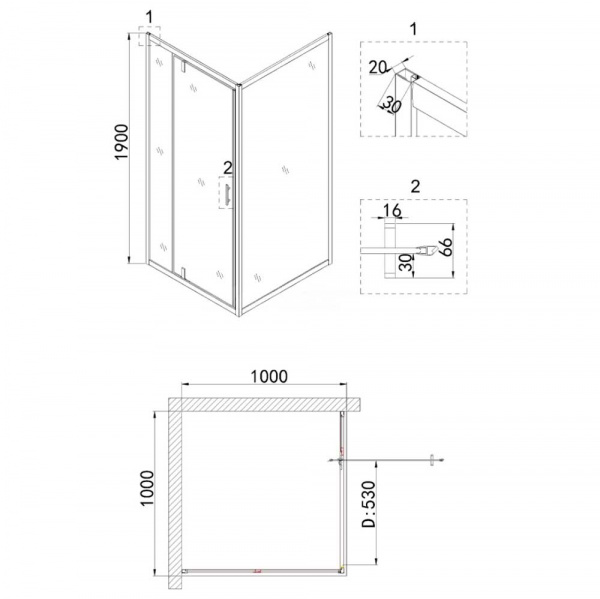 Душевое ограждение Niagara Nova NG-63-10A-A100 