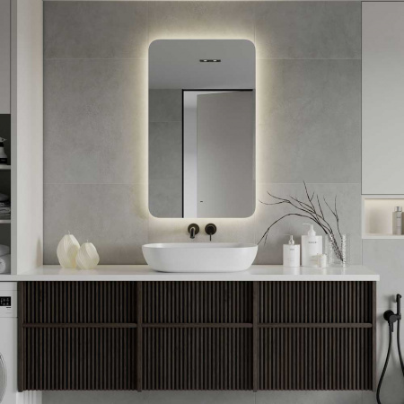 Зеркало БУРЖЕ/Burzhe 60 600х1000мм (LED-подсветка, бесконтактный сенсор, ореольная ХОЛОД подсветка)