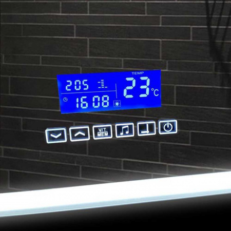 Зеркало GLAMOUR 60 600х800мм с МФП (LED-подсветка, музыка, часы с датой, термометр, подогрев)