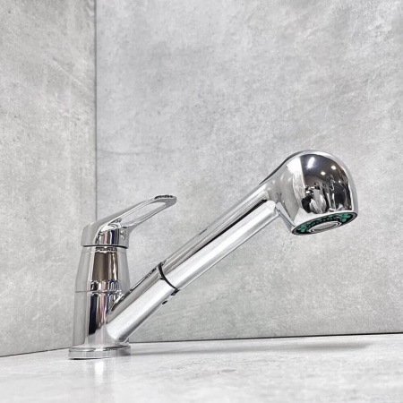 Смеситель на мойку с выдвижной лейкой HAIBA HB6013 (лат., 35мм) Смеситель на мойку с выдвижной лейкой HAIBA HB6013 (лат., 35мм)