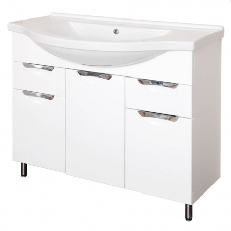 Тумба в ванную комнату ЭЛЬБРУС 100/2 врезные ручки под умывальник ЭЛЬБРУС 100