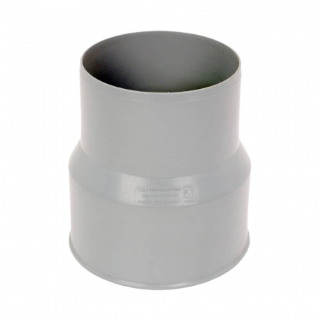 Переходной патрубок ППР Ø50х75мм (чугун-пластик) СЕРЫЙ для внутренней канализации (50)