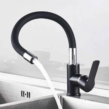 Смеситель на мойку с гибким изливом HAIBA HB70113-7 ЧЕРНЫЙ/ХРОМ (лат., 35мм) Смеситель на мойку с гибким изливом HAIBA HB70113-7 ЧЕРНЫЙ/ХРОМ (лат., 35мм)