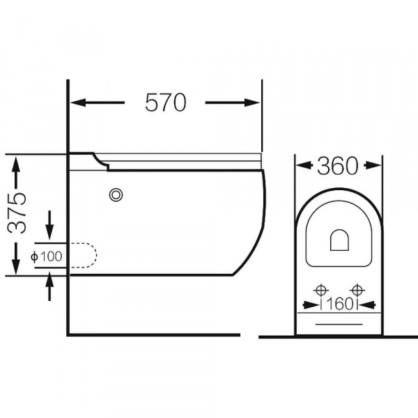 Унитаз Grossman Impuls GR-5502 чертеж