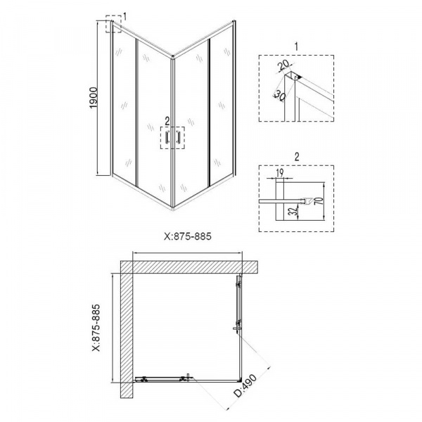 Душевой уголок Niagara Nova NG-6608-08 
