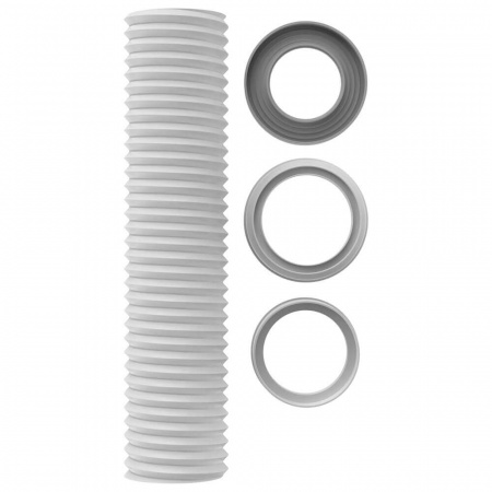 Удлинитель гибкий для унитаза армир-ый проволокой с фановым вып-ом 110мм, 260-540мм T921-18-MR (18)