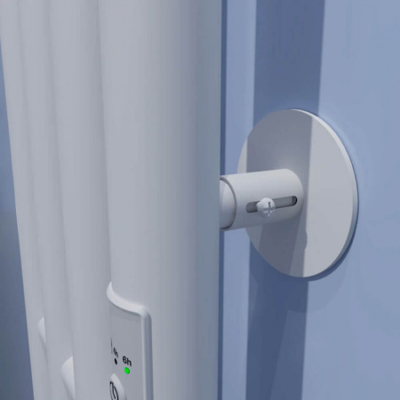 Полотенцесушитель с греющим кабелем ПЭК СП Вектор 120х15см белый ВГП