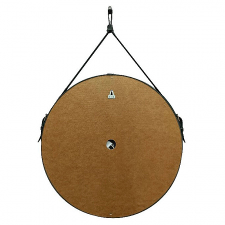 Зеркало MILLENIUM D650мм на ремне из натуральной кожи (LED-подсветка, сенсор, ЧЕРНЫЙ цвет)