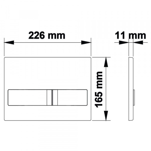 Клавиша смыва Berges Novum L2 040012 чертеж