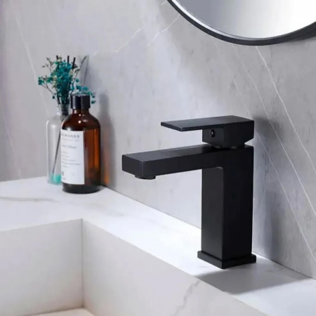 Смеситель на раковину HAIBA HB10803-7 ЧЕРНЫЙ (лат., 35мм)