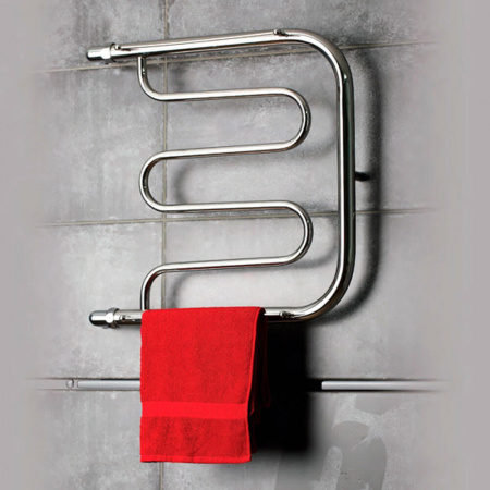 Полотенцесушитель водяной ПМ1П 50х60см 1" ТРУГОР с полками, из нержавеющей стали