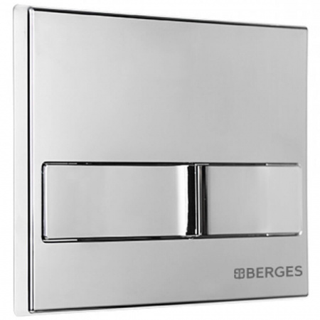 Кнопка BERGES L3 (Line) хром глянец, для инсталляции NOVUM, 040013 (226х165х11мм)
