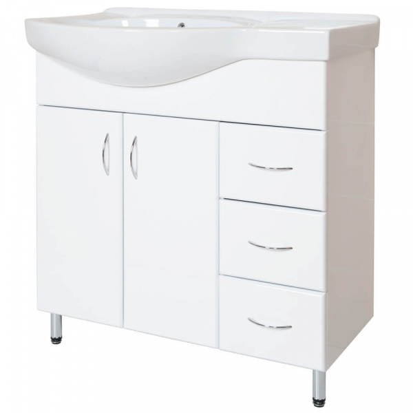 Тумба напольная AquaLine Комфорт Коралл 82 3 ящика