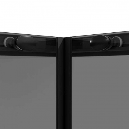 Душевой уголок 90х90х195 КВАДР без поддона профиль ЧЕРН МАТ стекло (6мм) ТОНИРОВАН NG-2829-34BLACK