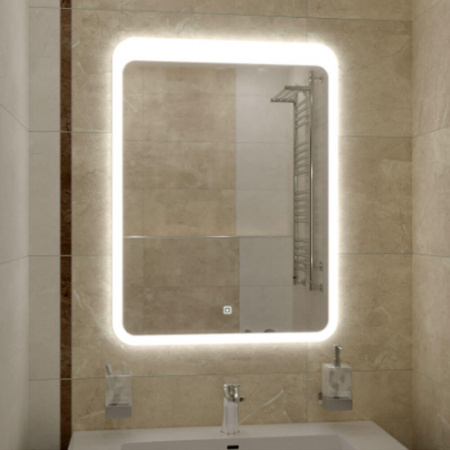 Зеркало LACIO 50 500х700мм (LED-подсветка, сенсорный выключатель) Зеркало LACIO 50 500х700мм (LED-подсветка, сенсорный выключатель)