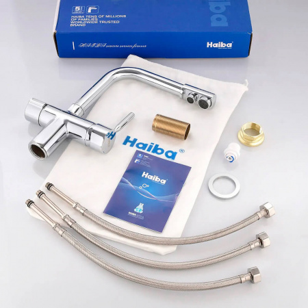 Смеситель на мойку с выходом под фильтр HAIBA HB70088 (лат., 35мм)