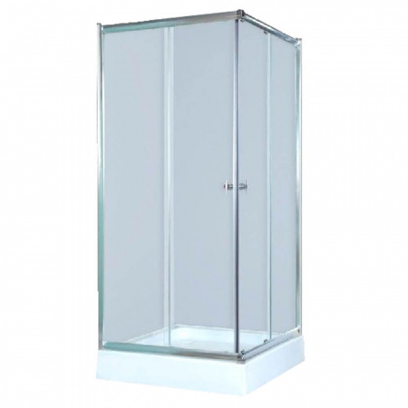 Душевой уголок 90х90х194 НИЗКИЙ квадратный поддон, стекло МАТОВОЕ 4мм ВМ-8126