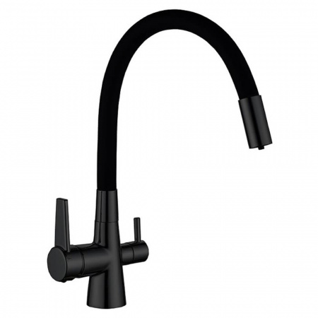 Смеситель на мойку с гибким изливом, с выходом под фильтр HAIBA HB76859-7 ЧЕРНЫЙ (лат., картр. 35м) Смеситель на мойку с гибким изливом, с выходом под фильтр HAIBA HB76859-7 ЧЕРНЫЙ (лат., картр. 35м)