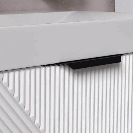 Тумба в ванную комнату GEOMETRY 80.2Y БЕЛАЯ под умывальник LAKЕ 80 (9696-80)