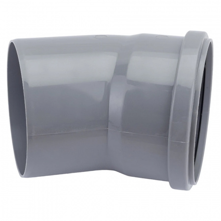Отвод ППР Ø110мм 30° СЕРЫЙ для внутренней канализации (70)
