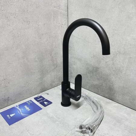 Смеситель на мойку HAIBA HB70590-7 ЧЕРНЫЙ (лат., 35мм)