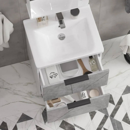 Тумба в ванную комнату TWING 70.2Y БЕТОН под умывальник ФОСТЕР 70 / МИРАНДА 70 