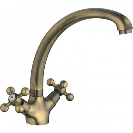 Смеситель на мойку HAIBA HB4219-4 БРОНЗА двуручный (лат.)