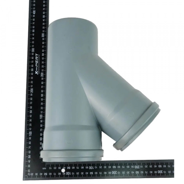 Тройник Саратовпластика Ø110 мм 45° серый размеры