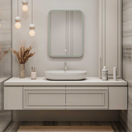 Зеркало ГЛАМУР/Glamour 80 800х900мм (LED-подсветка, сенсорный выключатель)