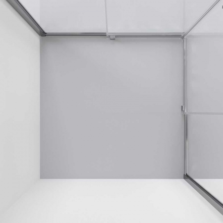 Душевой уголок 100х100х195 КВАДР без поддона профиль ХРОМ стекло (6мм) ПРОЗРАЧНОЕ NG-6624-34