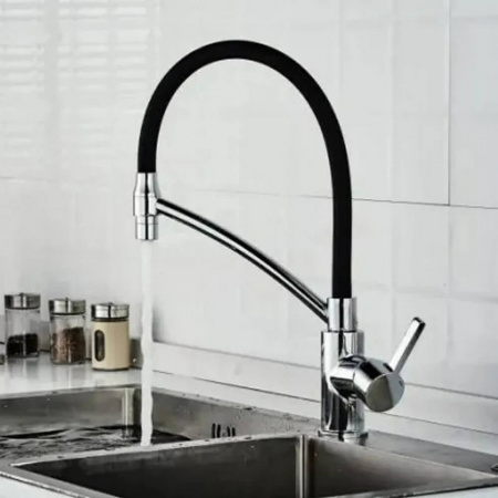 Смеситель на мойку с гибким изливом HAIBA HB73643-7 ЧЕРНЫЙ/ХРОМ (лат., 35мм) Смеситель на мойку с гибким изливом HAIBA HB73643-7 ЧЕРНЫЙ/ХРОМ (лат., 35мм)